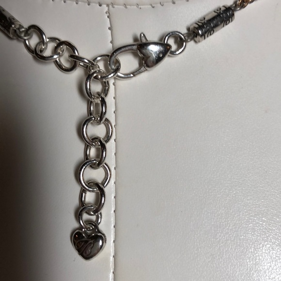 BRIGHTON CROSS W/TOPAZ CRYSTAL ON GOLD & SILVER - Picture 5 of 6